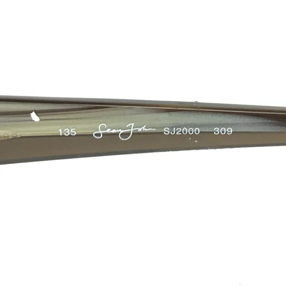 Sean John SJ2000 309 Eyeglasses Frames Green Horn Rectangular Full Rim 50-17-130